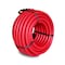 Steelman 50-Foot Long Red Rubber 1/2" ID Hose Reel Replacement Air Hose with 1/2" NPT Brass Fittings 96847-IND - alternate 1